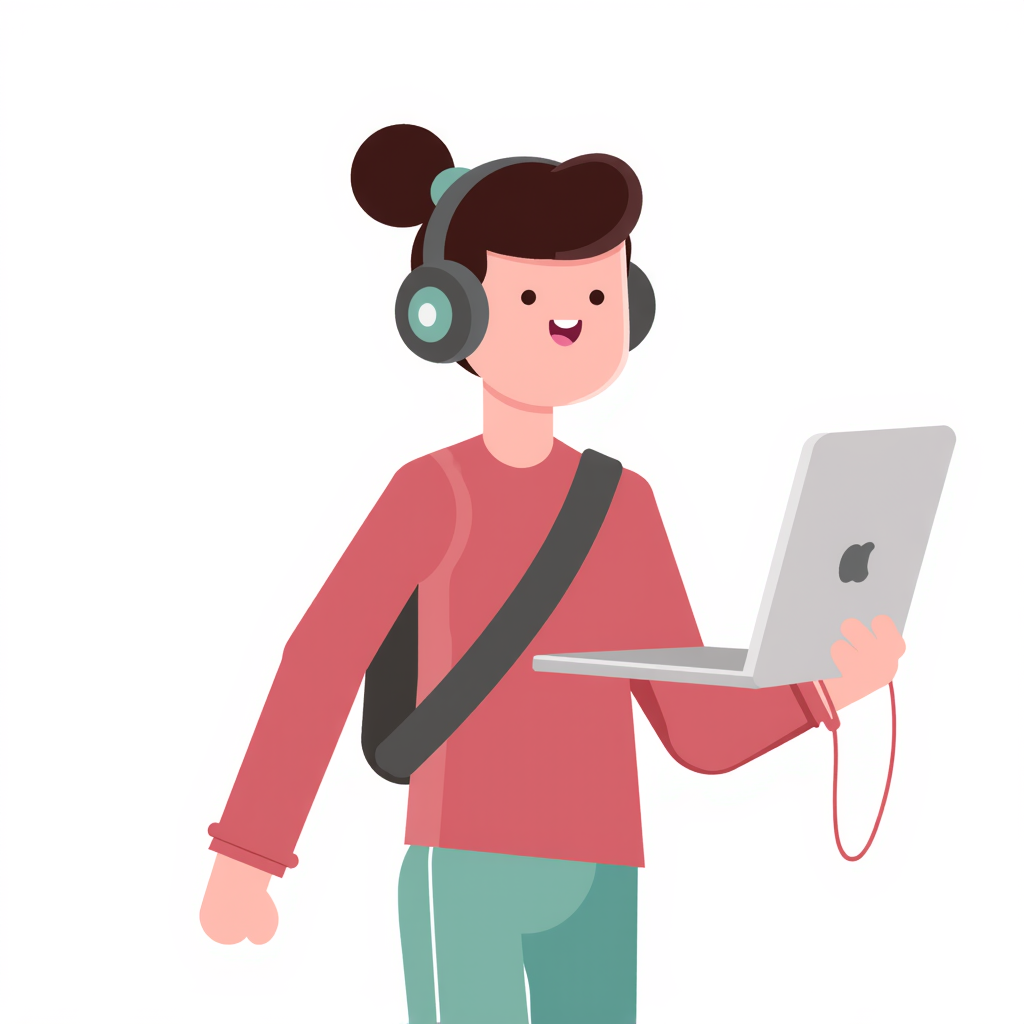 a person listening to music