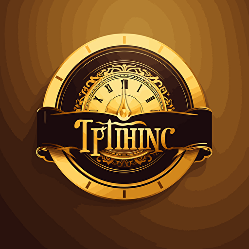 Make a logo for publishing company 'RichTime', time to get rich using color #f37022, vector desing