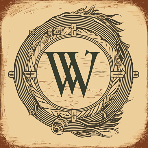 W C Lettermark logo, vector art