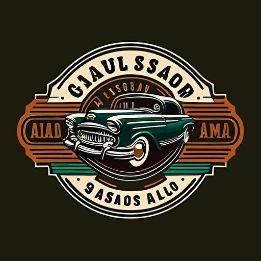 classic auto shop vector logo