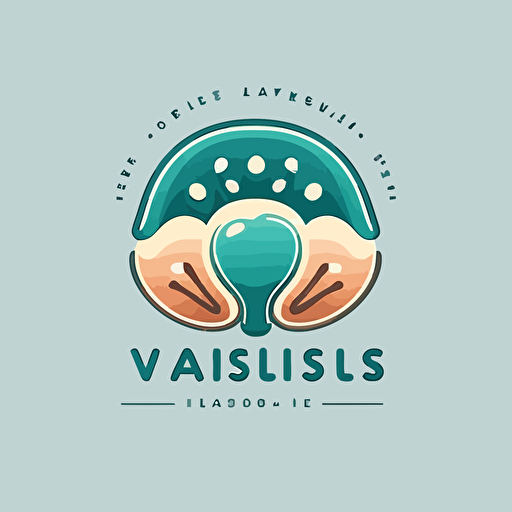 simple vector logo like apple or discord, wellness brand, flat, mushroom, wellness