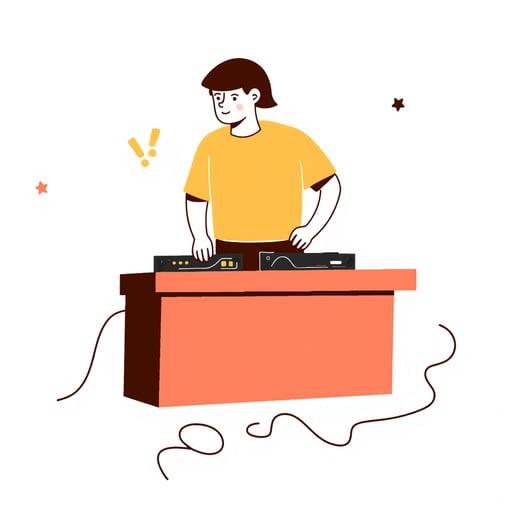 a man dj playing music