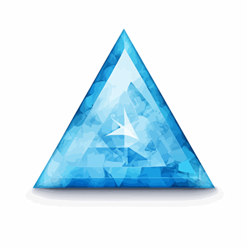 triangle vector, single color ice blue , vector