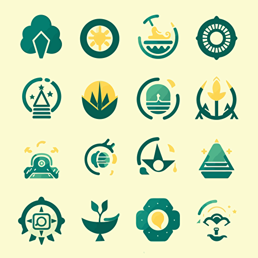 collection of reusable logo elements vector style