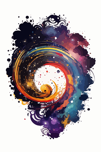 galaxy vector illustration colorful on white background