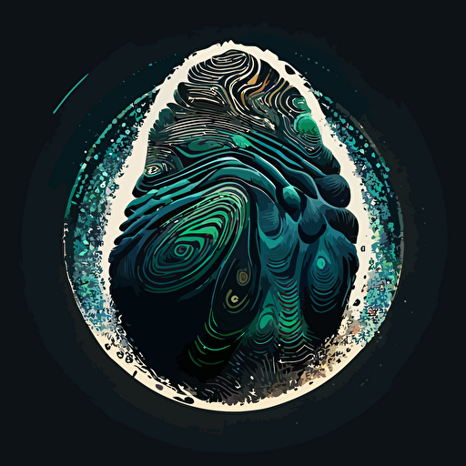 Digital Fingerprint, vector, illustrator, non background