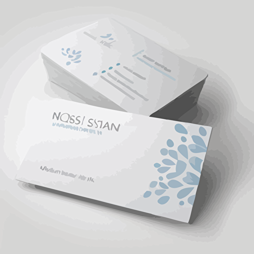 business card design for nuskin representative, simple, flat, vector, white background