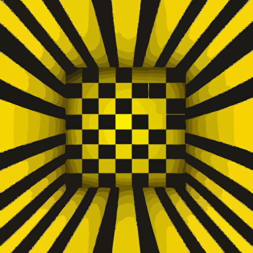 a squared flag, yellow and black colors, vector style, simpel style