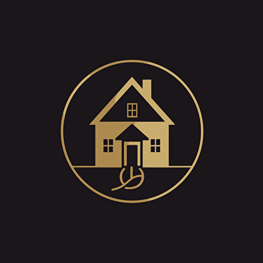 logo, gold lining, classy, vector, property management
