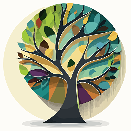 modern vector tree icon