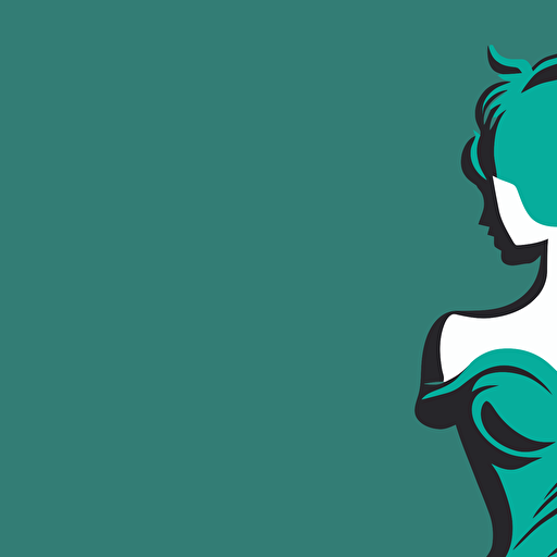 simple logo vector art teal dress