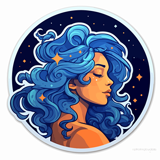 Aquarius vector sticker