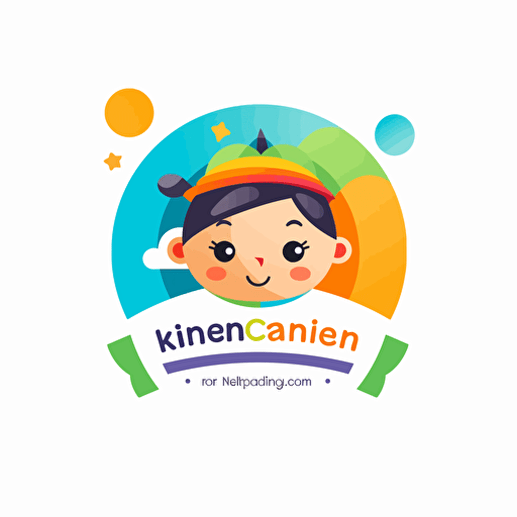 kindergarten logo design creattive vector simpale colorful pro