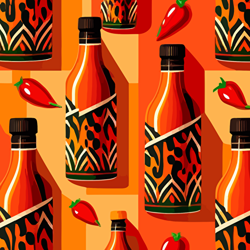 : Vector, African Hot sauce pattern