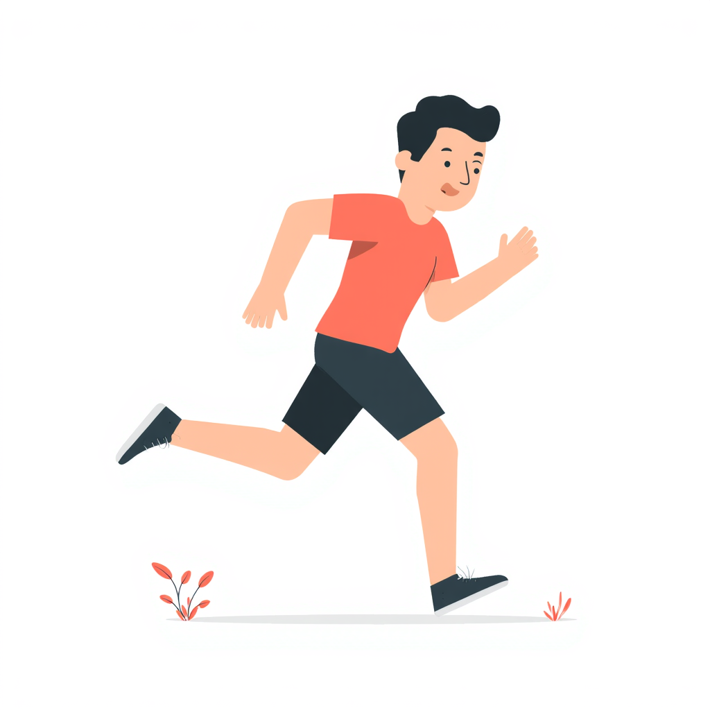 a runner running over an 