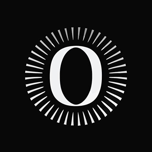 simple iconic logo containing letters O S M I Q U E, white vector on black background