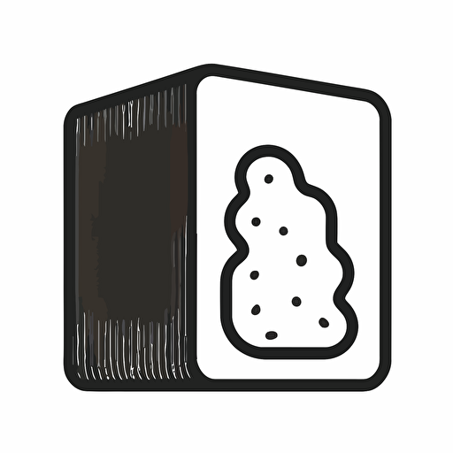 mineral wool, thermal insulation, icon, simple, logo technique, comic vector illustration style, flat design, minimalist icon, flat, adobe illustrator, black and white, white background