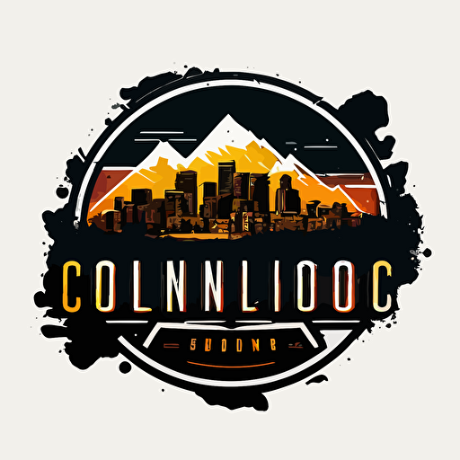 colorado skyline logo, simple, vector