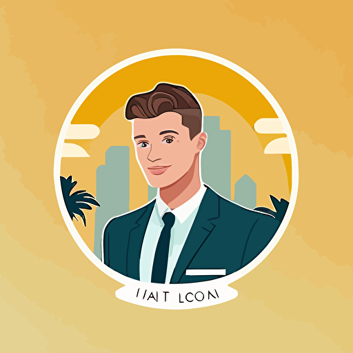 A clean and simple profile picture for a Tik Tok account about Real Estate in San Diego. It’s a minimalist design, and just has a San Diego/ Southern California vibe, but also a knowledgeable look to it. High quality vector art**