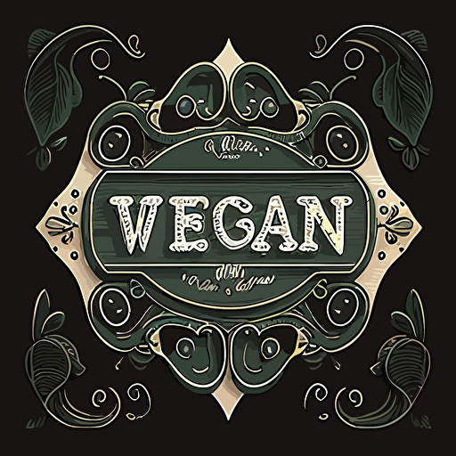 create a sign that says "Vegan Forever", vector art