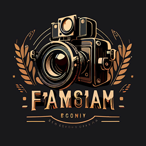 logo for film camera vector design
