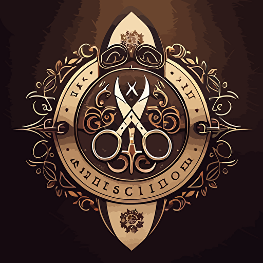 medieval scissors logo clean vector design