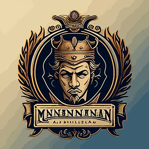 create me a vector college logo that say king phenomanal university