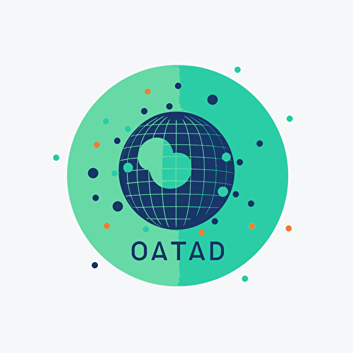 Design a clean and visually engaging, vector-based, text-free logo for a company called 'Data for Good,' which processes government data to improve lives worldwide. The logo concept should incorporate a stylized globe with interconnected dots, subtly forming a heart shape to symbolize the company's mission. Use a modern and vibrant color palette, such as blues, greens, and teals, to convey trust, innovation, and positivity. Incorporate some design elements that add visual interest without compromising the overall simplicity. Ensure the design is suitable for scaling and adapts well to various platforms, including digital, print, and promotional materials. Place the logo on a white background to enhance its clarity and versatility