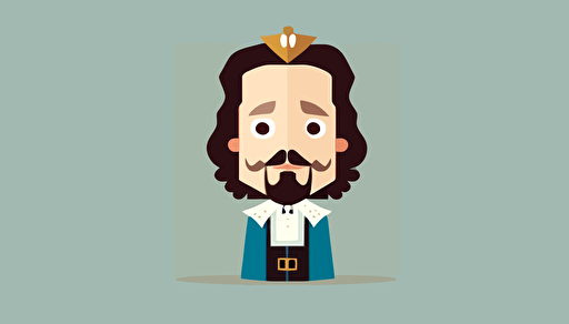 king charles being shushed illustration vector minimal