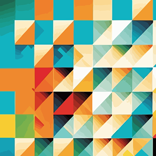 colorful vector art, square tiles