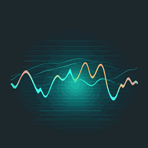 create a simple vector-style logo with sounds waveforms