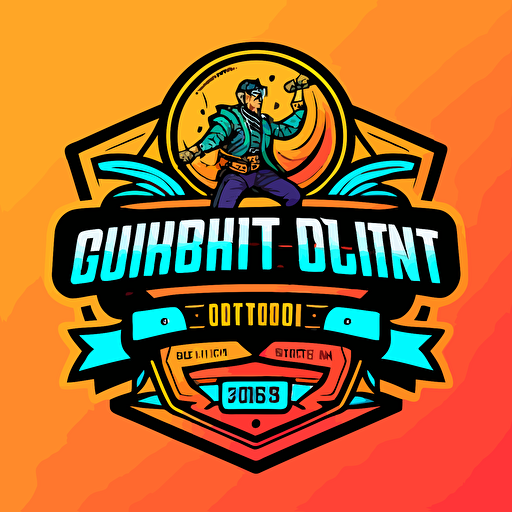 simple logo for a battle between two content creators in a challenge for a $10000 prize, bright colors, internet, youtube, twitch, vector