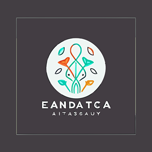 Logo design that incorporates art elements and a laboratory Vector, 2d, minimalistic. Company logo FLAT