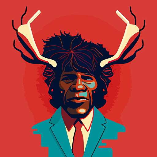 vector art james brown as a moose