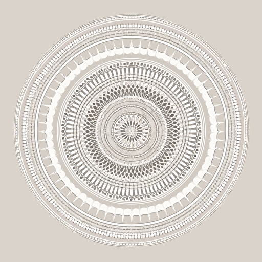 a simple minimal line pixel art circle mandala, vector, line, one color