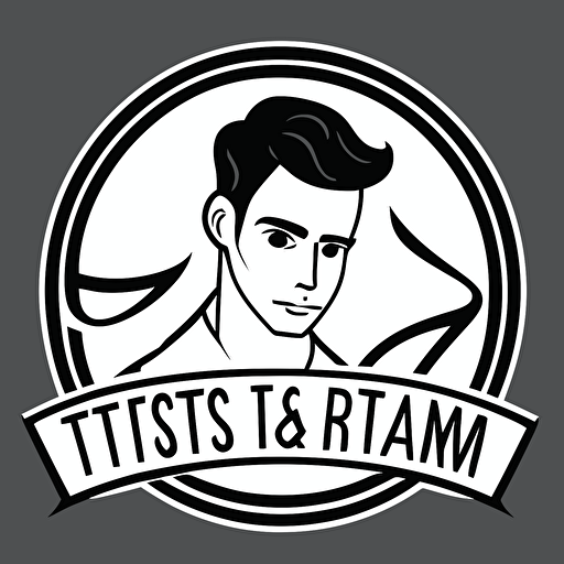 A vector black line 2d simple logo with the name Tristan & Abu Creative Productions