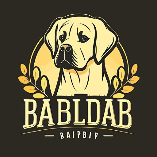 logo for a labrador puppy family simple vector style