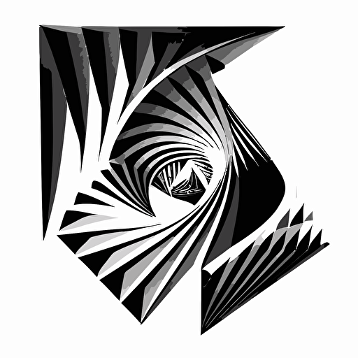 vector, logo geometric shape, black and white
