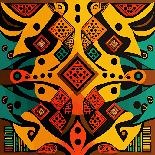 a vector art modular african shape pattern v5