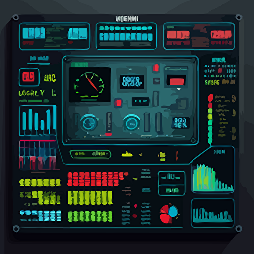 vector illustration of an IoT dashboard