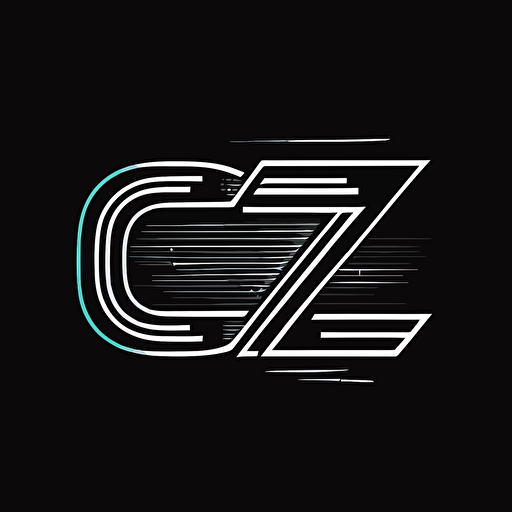 simple line vector logo with the letters C and Z