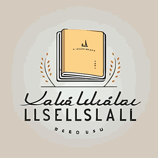 logo for journal selling business that has a minimalistic design, vector