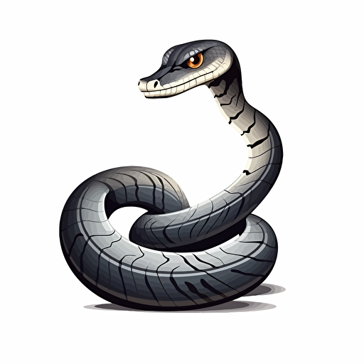 striking cobra, detailed, cartoon style, 2d clipart vector, creative and imaginative, hd, white background