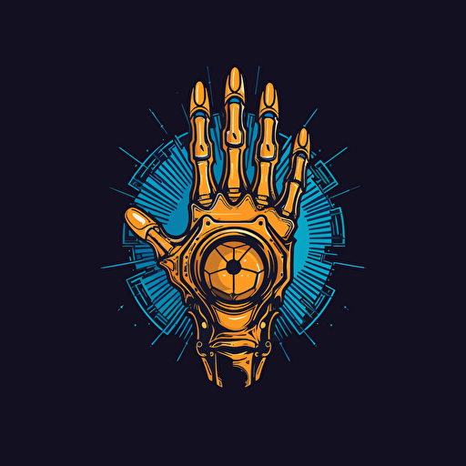 robotics hand logo design. vector