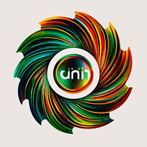 Logo for Utopian AI company, simple, vector, Psychedellic Art, no text