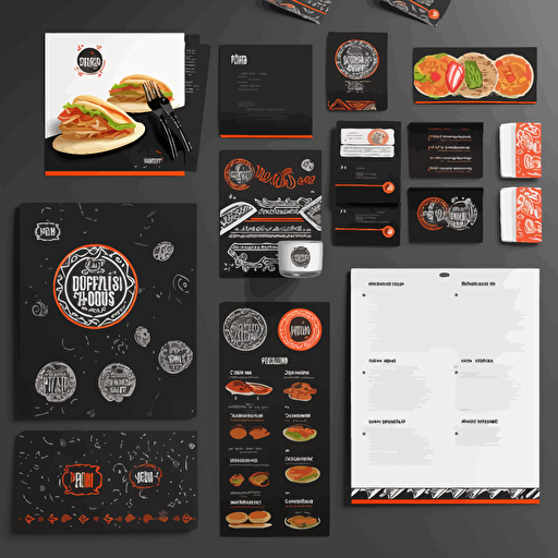 Restaurant, mexican Food and Takeaway business menu designs, [white and black scheme here]::3 modern, clean, design, vector, items, food, RTX