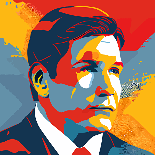 ron desantis pop art vector