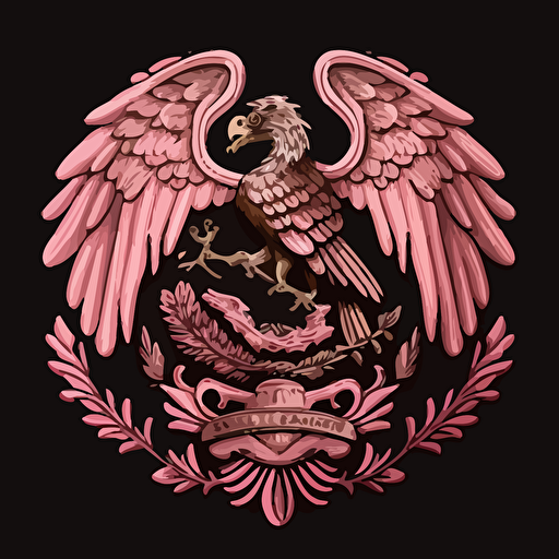 logo Mexican eagle pink, vector