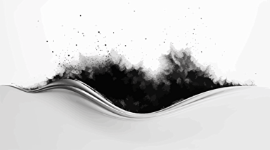 isolated black vector illustration Abstract Futuristic Wave Particles, white solid background, ultra detail, ultra high resolution