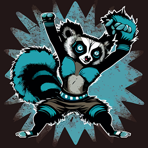 lemur as cheerleader vector